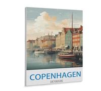 Jigsaw Puzzle 1000 Pieces for Adults，Copenhagen Denmark Vintage Travel Poster，Large Puzzle Game Artwork for Adults Teens, Family Decorations, Unique Puzzle Gift（50x70cm）-C65