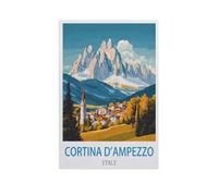 Jigsaw Puzzle 1000 Pieces for Adults，Cortina D'ampezzo Italy，Large Puzzle Game Artwork for Adults Teens（26x38cm）-FY19