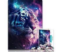 Jigsaw Puzzle 1000 Pieces for Adults Cosmic Nebula Tiger Adult Puzzles,Challenging Family Activity Games DIY Toy for Home Wall Decor Gifts (size 75x50cm)