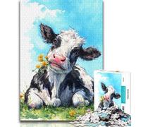 Jigsaw Puzzle 1000 Pieces for Adults Cows on The Grassland Adult Jigsaw,learning Educational for Is Ideal As A Gift for The Whole Family 26x38cm