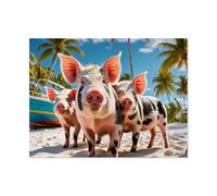 Jigsaw Puzzle 1000 Pieces for Adults，Curious cattle searching for food，Paper Puzzle - Unique Suitable for Teenagers and Adults（50x70cm）-AH24