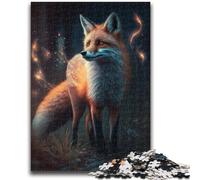 Jigsaw Puzzle 1000 Pieces for Adults Cute Art Fox 1000 Pieces for Teenagers,Birthday Present, Gifts, Wall Art for Ages 14+ (26x38cm)