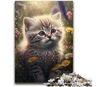 Jigsaw Puzzle 1000 Pieces for Adults Cute Kitten Teenager Puzzles,Quiz Game Wall Decoration Unique Birthday And Xmas Gifts (26x38cm)