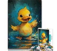 Jigsaw Puzzle 1000 Pieces for Adults Cute Little Yellow Duck 1000 Pieces for Adults,Interesting Stress Reduction Parent-child Interaction (size 75x50cm)