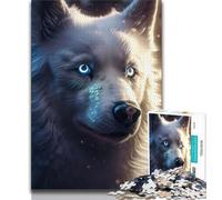 Jigsaw Puzzle 1000 Pieces for Adults Cute Wolf Adult Puzzles,Challenging Family Activity Games DIY Toy for Home Wall Decor Gifts (size 75x50cm)