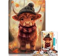 Jigsaw Puzzle 1000 Pieces for Adults Cute Yak Baby 1000 Pieces for Teenagers,Family Game Stress Reliever Difficult Challenge Suitable for Couples (size 75x50cm)