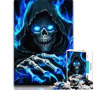Jigsaw Puzzle 1000 Pieces for Adults Death Skull 1000 Pieces for Teenagers,Enhance Love between Couples for Ages 14+ 38x26cm