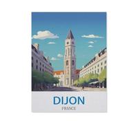 Jigsaw Puzzle 1000 Pieces for Adults，Dijon France，Teens Boys Girls Puzzles Difficult Challenging Puzzle for Party Games Kids Family Friends（26x38cm）-EA6