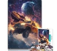 Jigsaw Puzzle 1000 Pieces for Adults Dinosaur Car 1000 Piece Jigsaw,Family Activity Fun at Home Activities, Birthday Present,Travel Gifts (size 75x50cm)