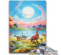 Jigsaw Puzzle 1000 Pieces for Adults Dinosaur World Jigsaw,Stress Reliever Staycation Kill Time Parent-child Interaction (75x50cm)