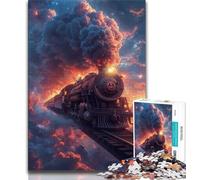 Jigsaw Puzzle 1000 Pieces for Adults Dream Train Adult Puzzles,Challenging Family Activity Games DIY Toy for Home Wall Decor Gifts (size 75x50cm)
