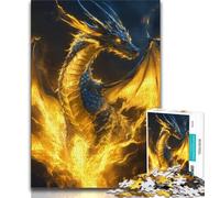 Jigsaw Puzzle 1000 Pieces for Adults Fantasy Chinese Dragon 1000 Pieces for Adults,Brain Intelligence Challenge Addictive Toys for Home Decoration 38x26cm