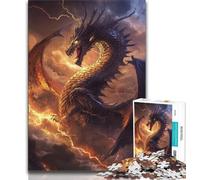 Jigsaw Puzzle 1000 Pieces for Adults Fantasy Flying Dragon 1000 Pieces for Teenagers,Challenging Family Activity Games DIY Toy for Home Wall Decor Gifts 75x50cm