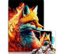 Jigsaw Puzzle 1000 Pieces for Adults Fantasy Fox 1000 Piece Jigsaw,Family Activity Fun at Home Activities, Birthday Present,Travel Gifts (size 38x26cm)