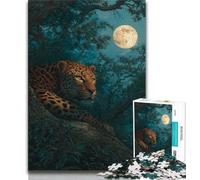 Jigsaw Puzzle 1000 Pieces for Adults Fantasy Leopard 1000 Pieces for Adults,Family Educational Games Home Decoration Gift 75x50cm