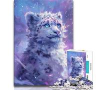 Jigsaw Puzzle 1000 Pieces for Adults Fantasy Snow Leopard 1000 Piece Jigsaw,Family Activity Fun at Home Activities, Birthday Present,Travel Gifts (size 75x50cm)