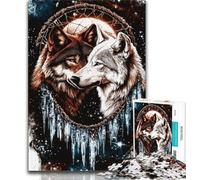 Jigsaw Puzzle 1000 Pieces for Adults Fantasy Wolf 1000 Pieces for Teenagers,Challenging Family Activity Games DIY Toy for Home Wall Decor Gifts 26x38cm
