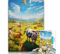 Jigsaw Puzzle 1000 Pieces for Adults Farm Animal Adult Puzzles,Challenging Family Activity Games DIY Toy for Home Wall Decor Gifts (size 75x50cm)