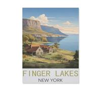 Jigsaw Puzzle 1000 Pieces for Adults，Finger Lakes New York，Teens Boys Girls Puzzles Difficult Thick Sturdy Pieces Challenging Puzzle for Party Games（50x70cm）-FM7