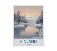 Jigsaw Puzzle 1000 Pieces for Adults，Finland Europe Vintage Travel Posters，Unique Suitable for Teenagers and Adults, Home Decoration50x70cm-CY64