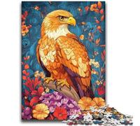Jigsaw Puzzle 1000 Pieces for Adults Flower Eagle Puzzles,Challenging Family Activity Games DIY Toy for Home Wall Decor Gifts (50x75cm)
