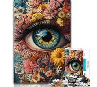 Jigsaw Puzzle 1000 Pieces for Adults Flower Eyes 1000 Pieces for Adults,Interesting Stress Reduction Parent-child Interaction (size 38x26cm)