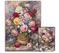 Jigsaw Puzzle 1000 Pieces for Adults Flowers Flower Art Cardboard Jigsaw Puzzles Games Toys Gift, Enhance Love between Couples for Age 14+ 26X38CM