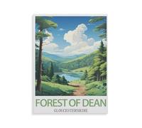 Jigsaw Puzzle 1000 Pieces for Adults，Forest of Dean Gloucestershire Vintage Travel Poster，Large Puzzle Game Artwork for Adults Teens（50x70cm）-AF92
