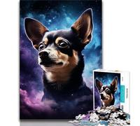Jigsaw Puzzle 1000 Pieces for Adults Galaxy Chihuahua 1000 Pieces for Teenagers,Family Game Stress Reliever Difficult Challenge Suitable for Couples (size 75x50cm)