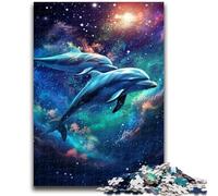 Jigsaw Puzzle 1000 Pieces for Adults Galaxy Dolphin Adult Jigsaw,learning Educational for Is Ideal As A Gift for The Whole Family (26x38cm)