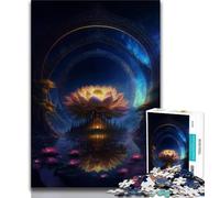 Jigsaw Puzzle 1000 Pieces for Adults Galaxy Fantasy Lotus 1000 Pieces for Teenagers,Birthday Present, Gifts, Wall Art for Ages 14+ 38x26cm