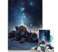 Jigsaw Puzzle 1000 Pieces for Adults Galaxy Wolf 1000 Pieces for Adults,Challenging Game for The Whole for Women, Gifts for Men (size 75x50cm)