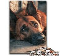 Jigsaw Puzzle 1000 Pieces for Adults German Shepherd Teenager Puzzles,Quiz Game Wall Decoration Unique Birthday And Xmas Gifts (75x50cm)