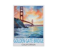 Jigsaw Puzzle 1000 Pieces for Adults，Golden Gate Bridge California，Wood Puzzle Unique Suitable for Teenagers and Adults50x70cm-BH21