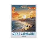 Jigsaw Puzzle 1000 Pieces for Adults,Great Yarmouth Norfolk Vintage Travel Posters,Teens Boys Girls Puzzles Difficult Challenging Puzzle for Party Games Kids Family Friends(38x26cm)-DD4