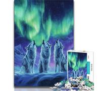 Jigsaw Puzzle 1000 Pieces for Adults Howling Wolf 1000 Pieces for Teenagers,is Ideal As Gifts for The Whole Family Suitable for And 14 (size 75x50cm)