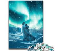 Jigsaw Puzzle 1000 Pieces for Adults Howling Wolf Adult Jigsaw,learning Educational for Is Ideal As A Gift for The Whole Family (26x38cm)