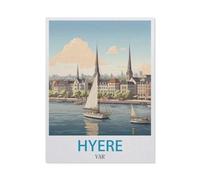 Jigsaw Puzzle 1000 Pieces for Adults，Hyères Var，Teens Boys Girls Puzzles Difficult Challenging Puzzle for Party Games Kids Family Friends（75x50cm）-GO5