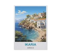 Jigsaw Puzzle 1000 Pieces for Adults，Ikaria Greece，Teens Boys Girls Puzzles Difficult Challenging Puzzle for Party Games Kids Family Friends（38x52cm）-DY6