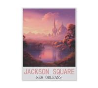 Jigsaw Puzzle 1000 Pieces for Adults，Jackson Square New Orleans，Large Puzzle Game Artwork for Adults Teens（38x26cm）-FK97