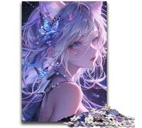 Jigsaw Puzzle 1000 Pieces for Adults Japanese Anime Girl Jigsaw,Stress Reliever Staycation Kill Time Parent-child Interaction (26x38cm)