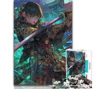Jigsaw Puzzle 1000 Pieces for Adults Japanese Female Ninja Warrior Jigsaw,Stress Reliever Staycation Kill Time Parent-child Interaction 75x50cm