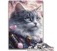Jigsaw Puzzle 1000 Pieces for Adults Japanese Ninja Cat 1000 Pieces for Teenagers,Challenging Family Activity Games DIY Toy for Home Wall Decor Gifts (75x50cm)