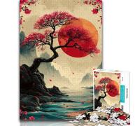 Jigsaw Puzzle 1000 Pieces for Adults Japanese Style Landscape 1000 Pieces for Teenagers,is Ideal As Gifts for The Whole Family Suitable for And 14 (size 75x50cm)