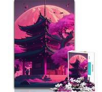 Jigsaw Puzzle 1000 Pieces for Adults Japanese Temple Adult Puzzles,Challenging Family Activity Games DIY Toy for Home Wall Decor Gifts (size 38x26cm)