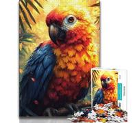 Jigsaw Puzzle 1000 Pieces for Adults Jungle Parrot 1000 Piece Jigsaw,Family Activity Fun at Home Activities, Birthday Present,Travel Gifts (size 75x50cm)