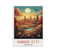 Jigsaw Puzzle 1000 Pieces for Adults，Kansas City Missouri，Unique Suitable for Teenagers and Adults, Home Decoration26x38cm-V79