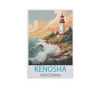 Jigsaw Puzzle 1000 Pieces for Adults，Kenosha Wisconsin，Kids Teens Large Families Puzzle Game（50x70cm）-FV55