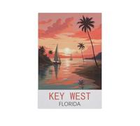 Jigsaw Puzzle 1000 Pieces for Adults，Key West Florida，Kids Teens Large Families Puzzle Game（38x26cm）-FN75