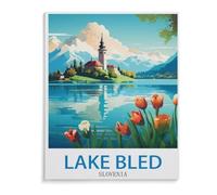 Jigsaw Puzzle 1000 Pieces for Adults,Lake Bled Slovenia,Teens Boys Girls Puzzles Difficult Thick Sturdy Pieces Challenging Puzzle for Party Games(38x26cm)-K71
